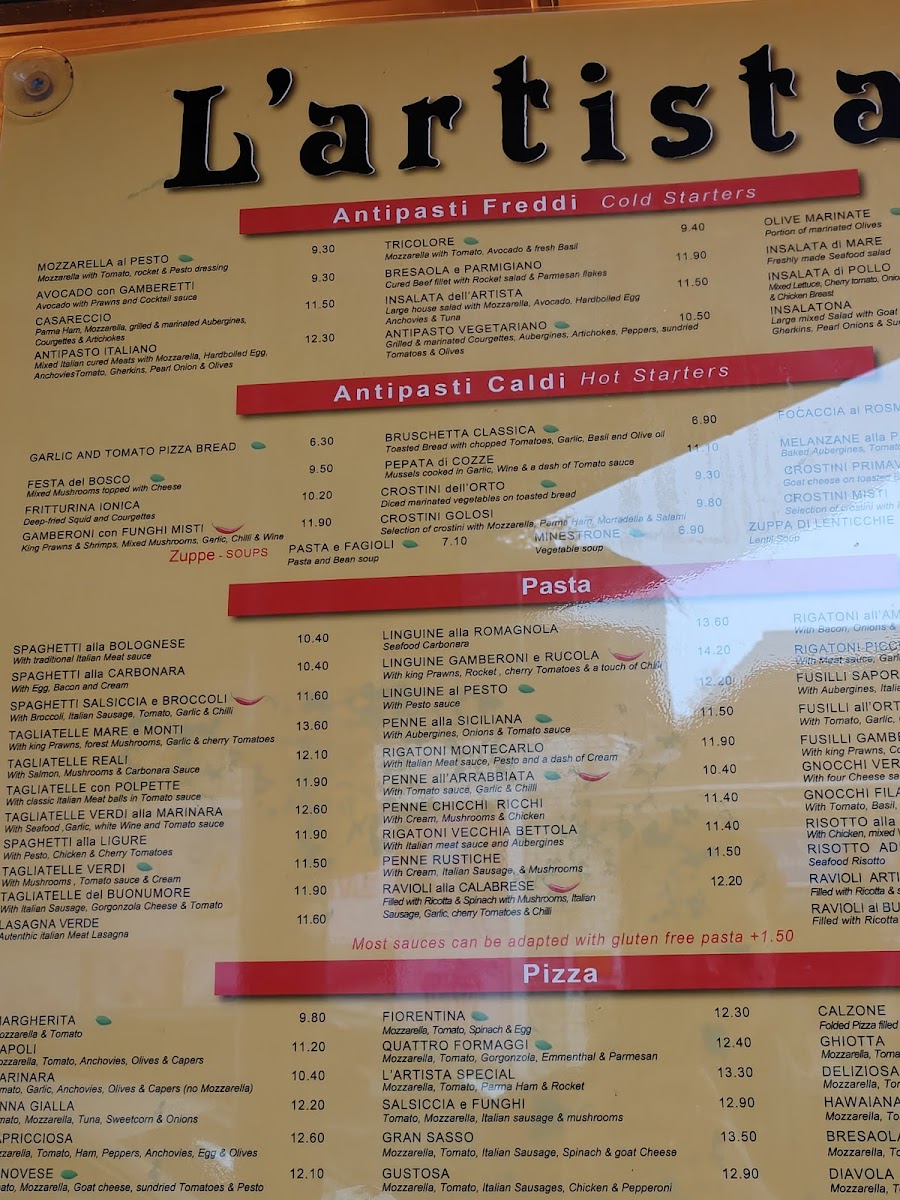 Menu L'artista Ristorante Pizzeria-3