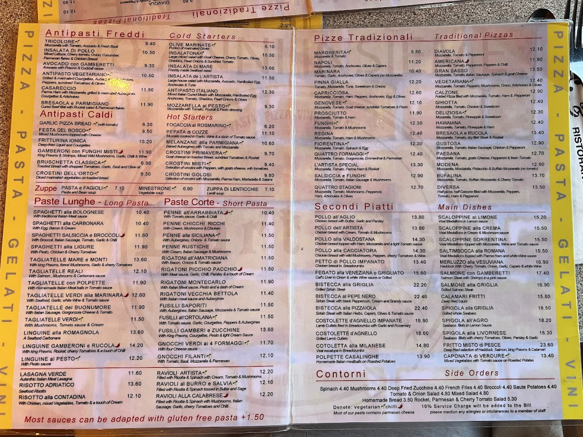 Menu L'artista Ristorante Pizzeria-4