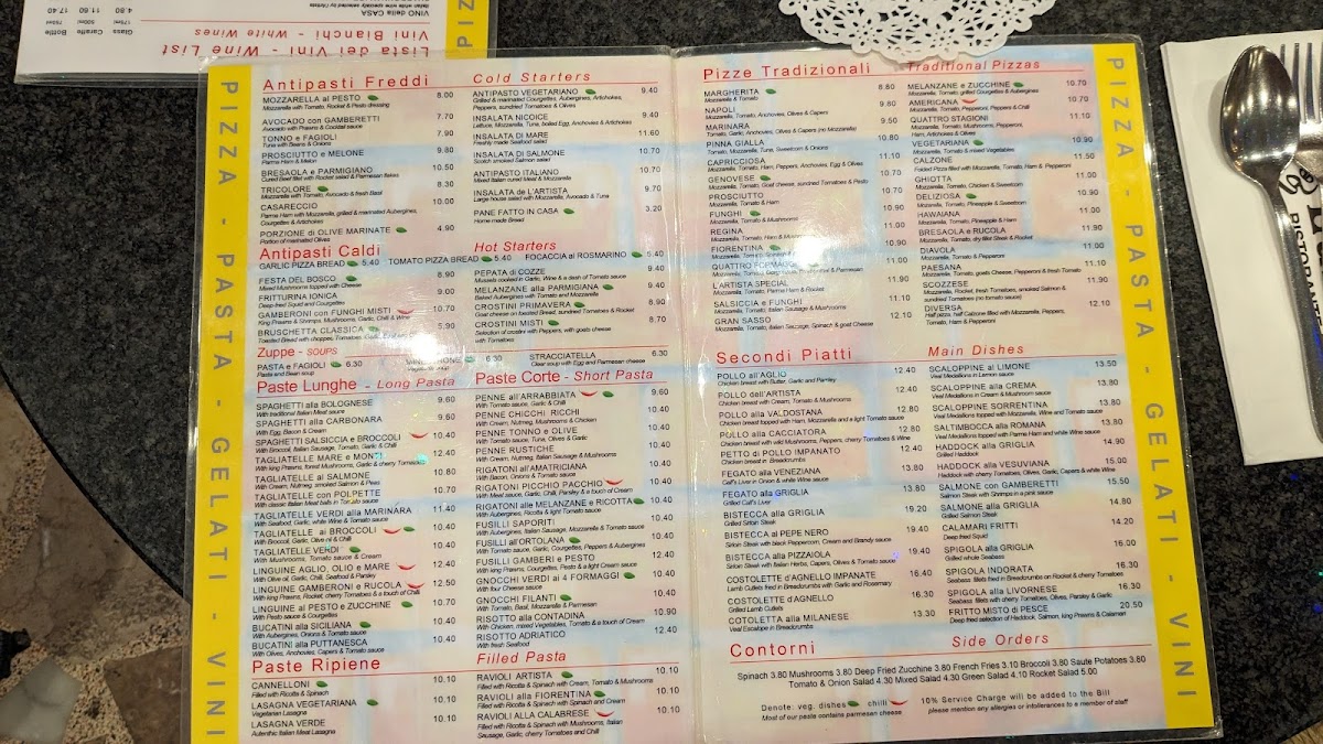 Menu L'artista Ristorante Pizzeria-7